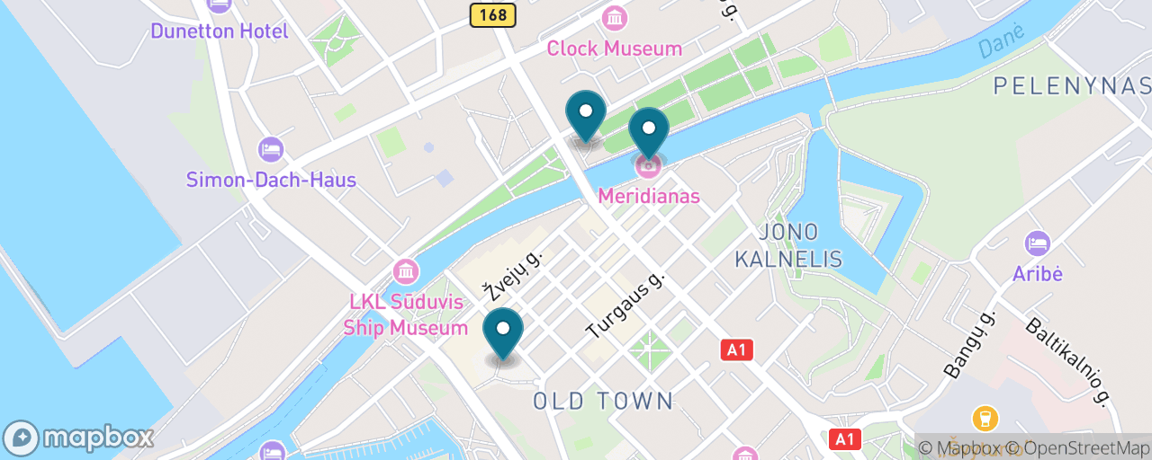 Map of the stops on “Klaipeda for Free”