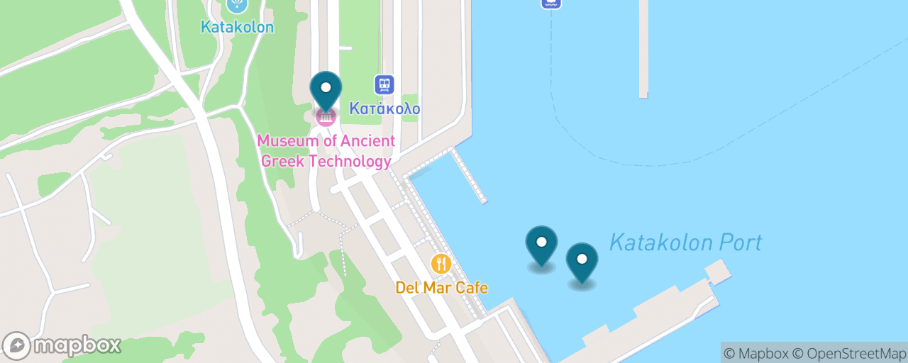 Map of the stops on “Katakolo Village and the Ancient Greek Technology Museum”