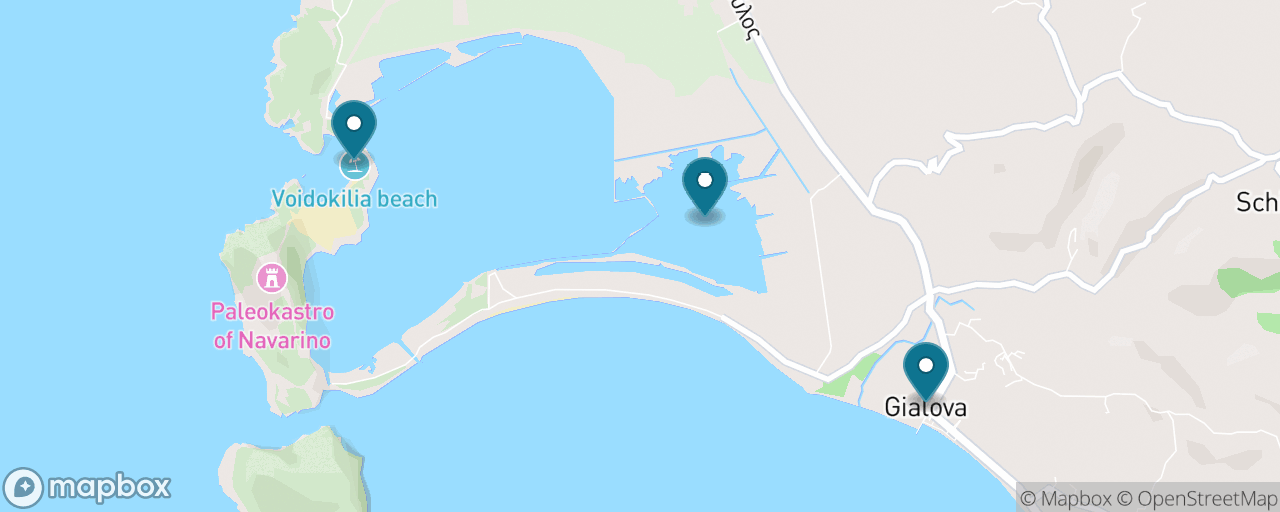 Map of the stops on “Voidokilia and Gialova: Beach and Birds”