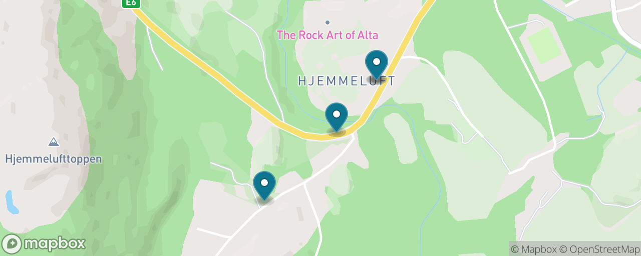 Map of the stops on “UNESCO Rock Art & Alta Museum”