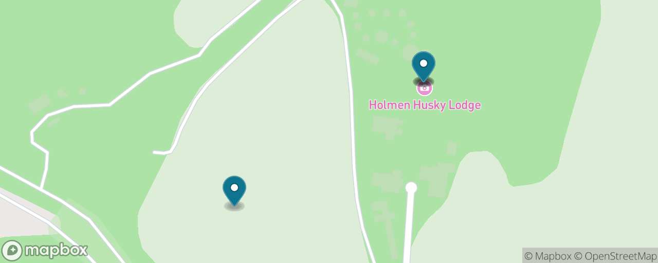Map of the stops on “Meet the Huskies at Holmen Lodge”