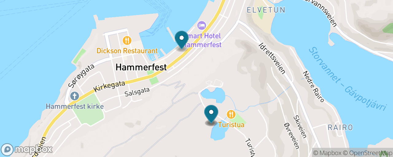 Map of the stops on “Sámi Culture at Mikkelgammen”