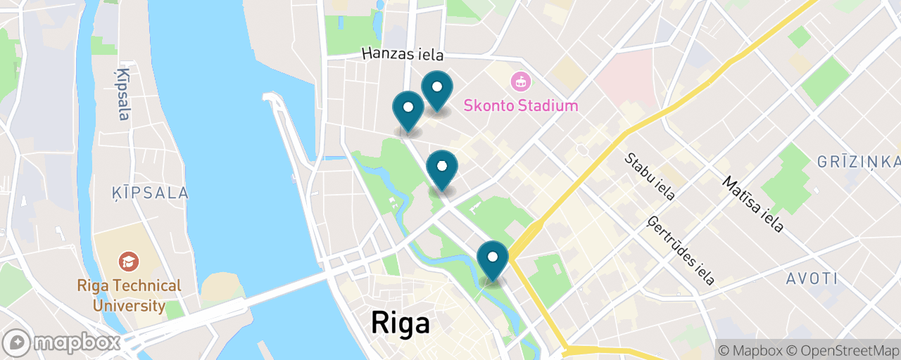 Map of the stops on “Art Nouveau Deep Dive”