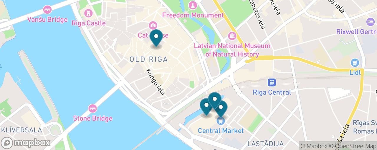 Map of the stops on “Central Market Food Crawl”