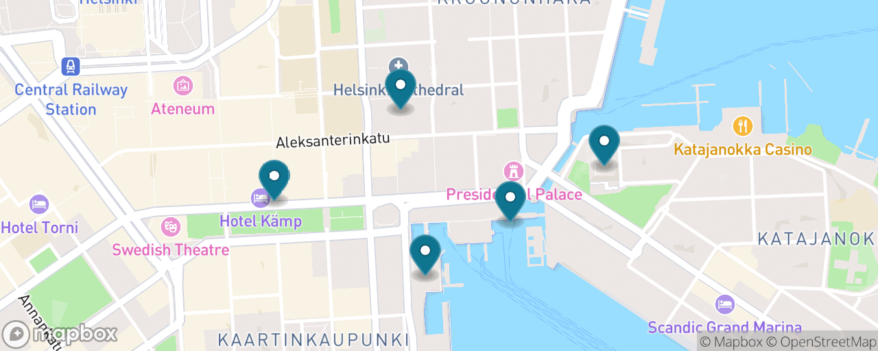Map of the stops on “The Helsinki Half-Day Classic”