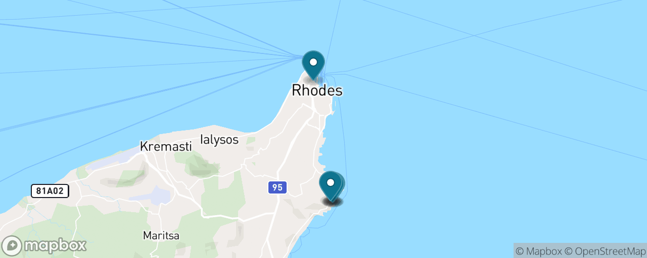Map of the stops on “Kallithea Springs — Art Deco and a Swim”