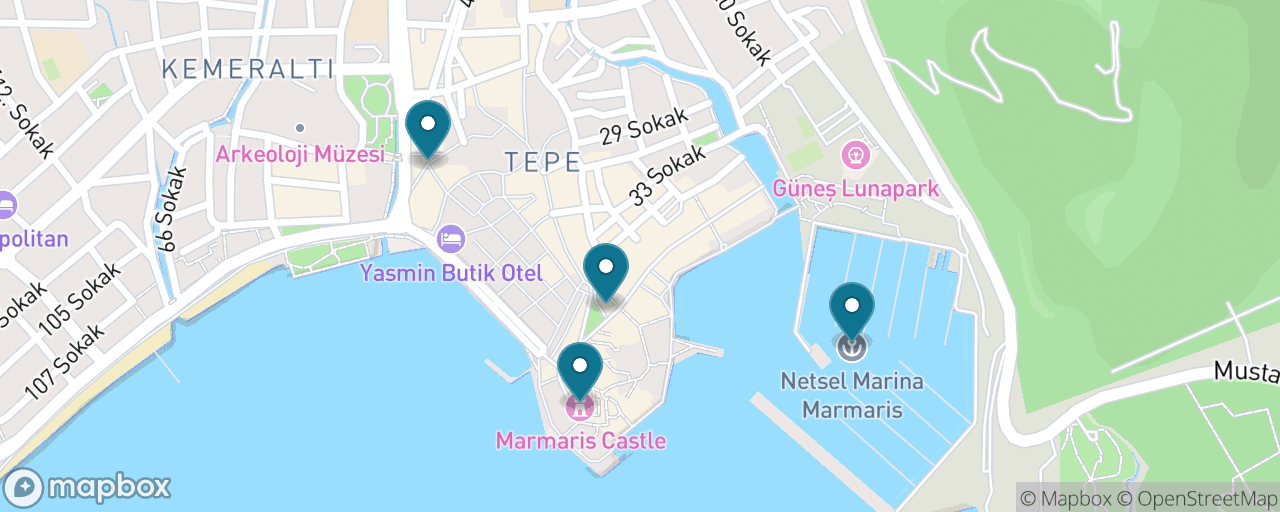 Map of the stops on “Old Town, Castle & Bazaar Classic”
