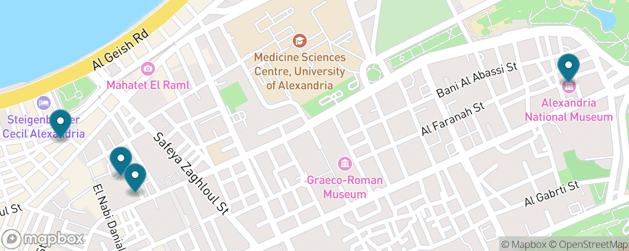 Map of the stops on “The Greek Quarter: Poets, Patisseries & the National Museum”