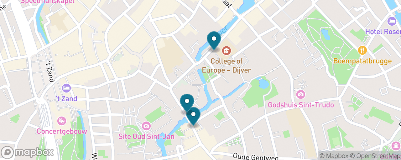 Map of the stops on “Bruges for Art Lovers”