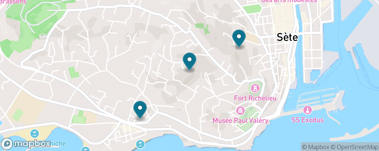 Map of the stops on “Mont Saint-Clair Panorama Climb”