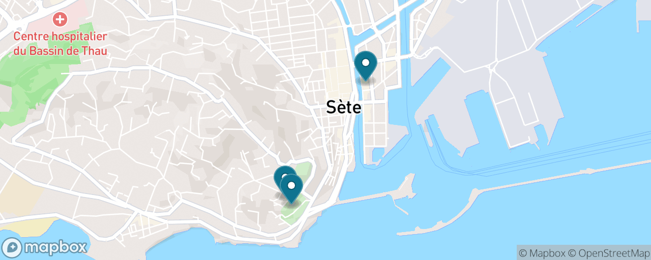 Map of the stops on “Poets, Painters & the Marine Cemetery”