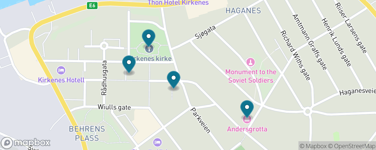 Map of the stops on “Frontier Town on Foot”