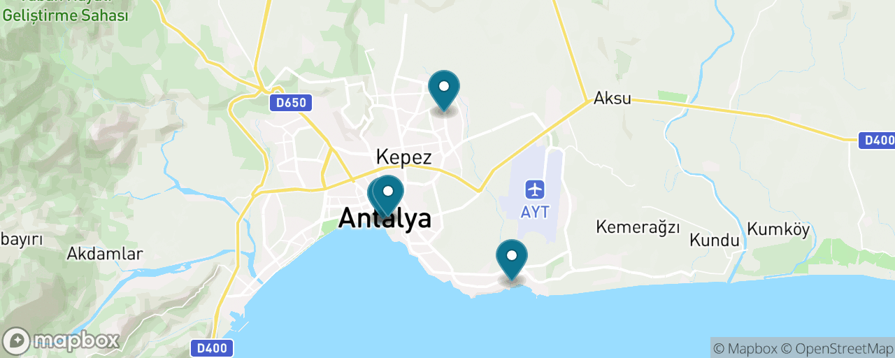 Map of the stops on “The Düden Waterfalls Double”