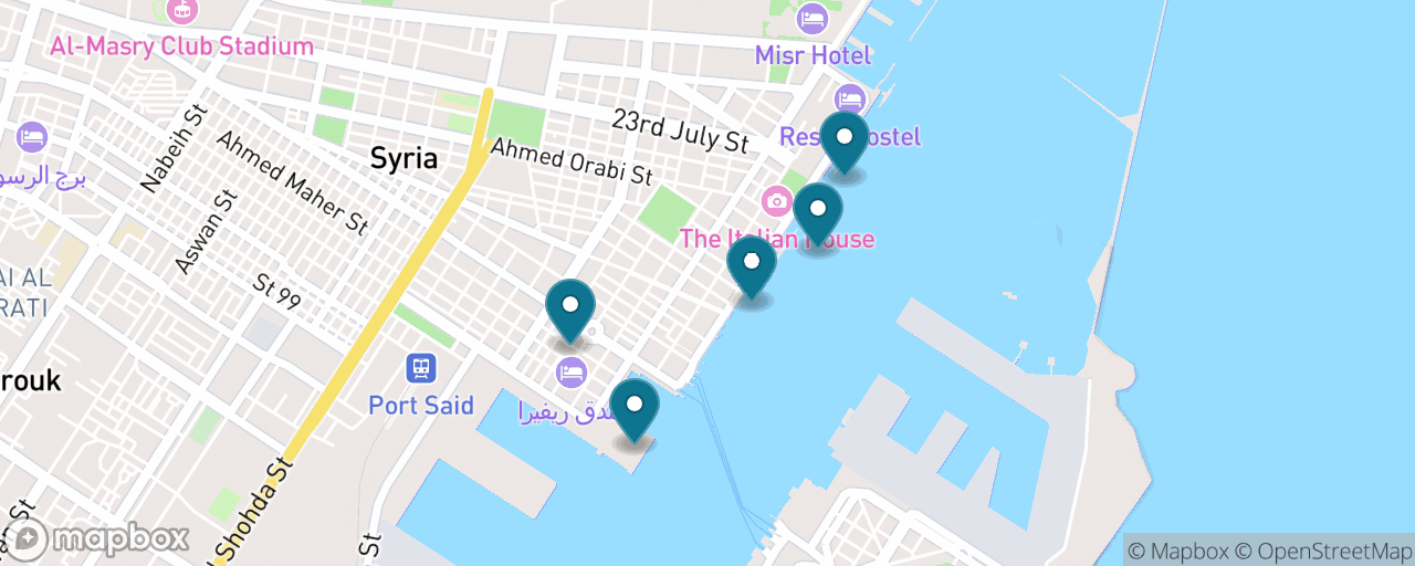 Map of the stops on “The Colonial Architecture Walk”