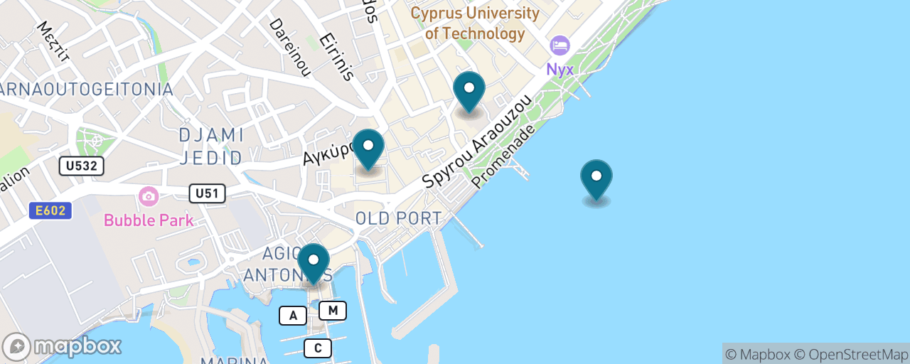Map of the stops on “The Castle & Old Town Classic”