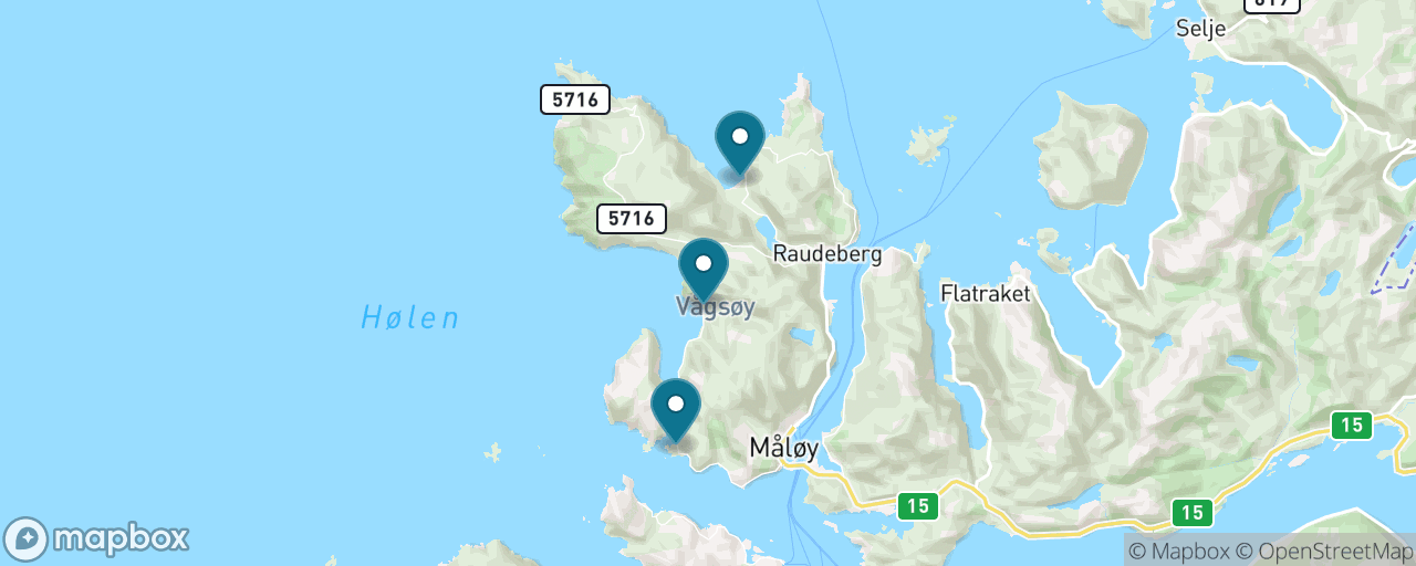 Map of the stops on “Kannesteinen and the wild west coast”