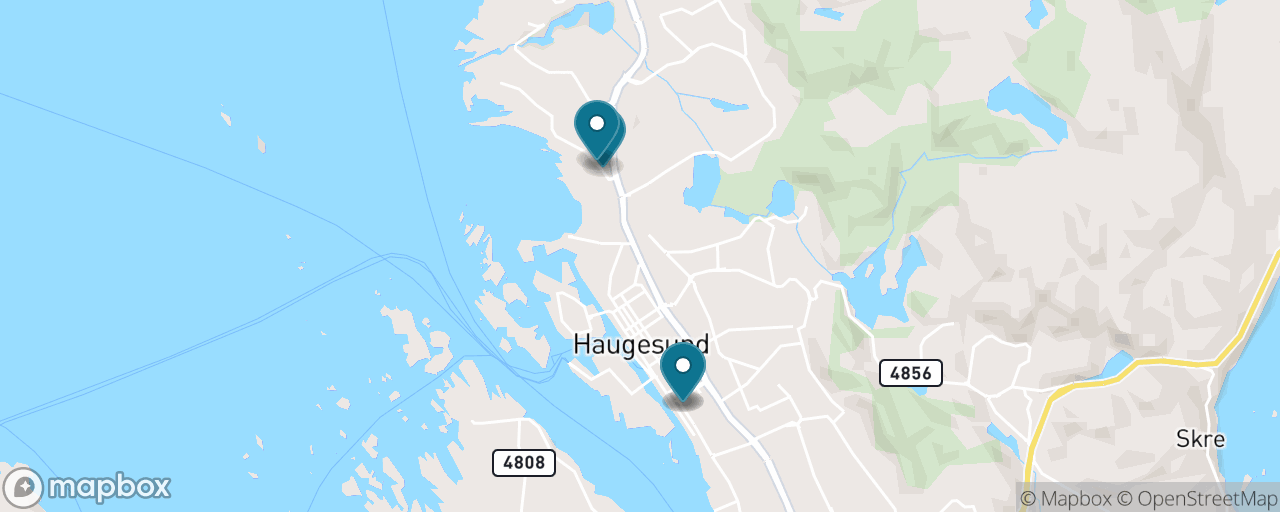 Map of the stops on “Haraldshaugen: Birthplace of Norway”