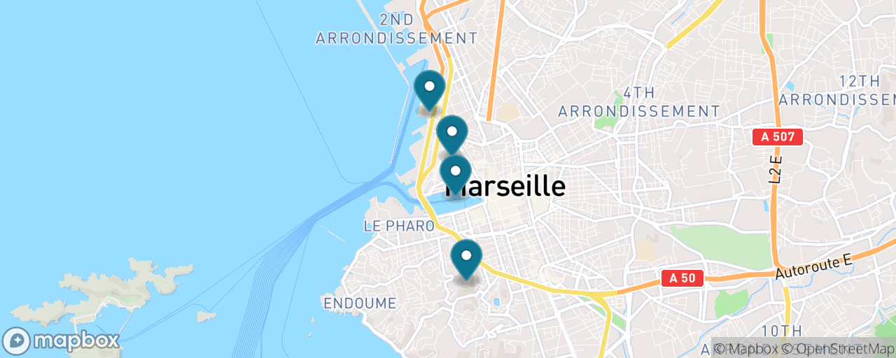 Map of the stops on “The Bonne Mère & the Old Port — Marseille's greatest hits, done properly”