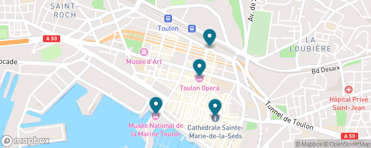 Map of the stops on “Rainy Day: Navy Museum, Cathedral & Art”