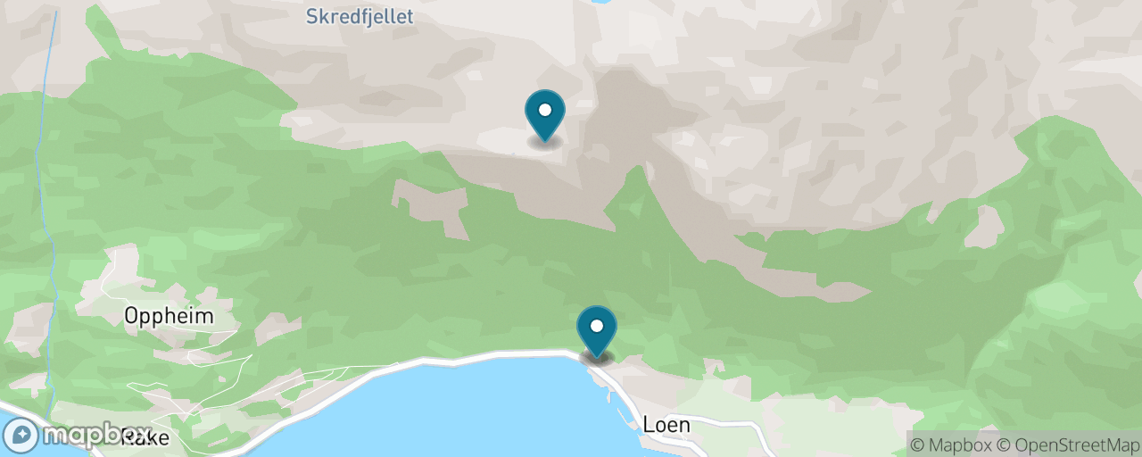 Map of the stops on “Loen Skylift & Mount Hoven”