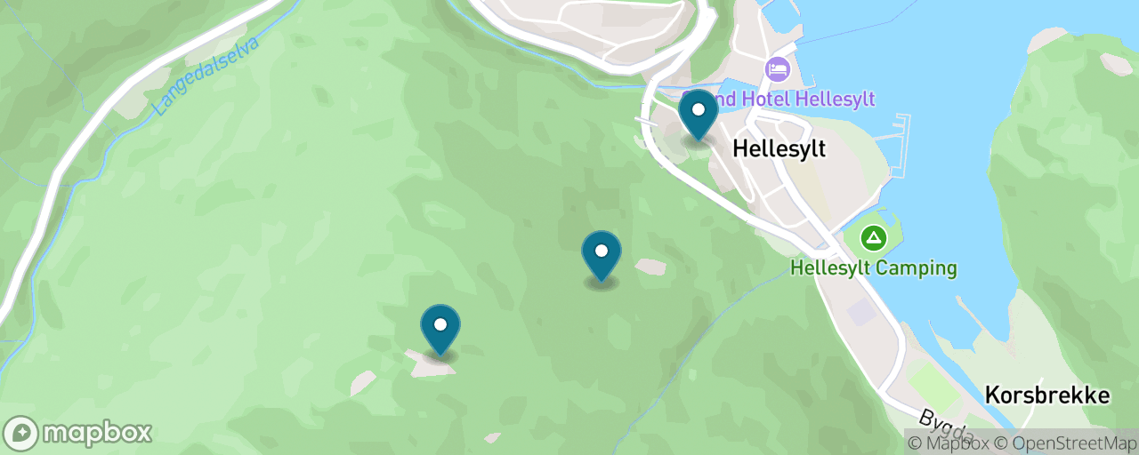 Map of the stops on “Hellesylt–Åsen Panorama Hike”