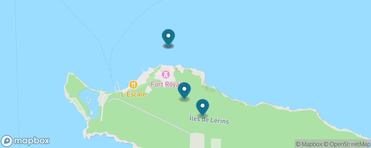 Map of the stops on “Île Sainte-Marguerite Nature Escape”
