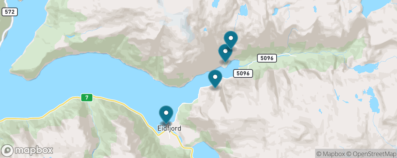 Map of the stops on “Kjeåsen: the Eagle's-Nest Farm”