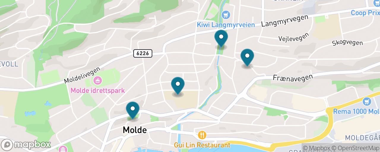 Map of the stops on “Varden by Foot: The Home-Mountain Hike”