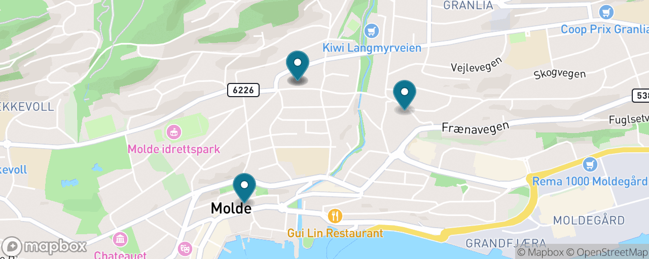 Map of the stops on “The Molde Classic: Varden Panorama & Romsdal Museum”