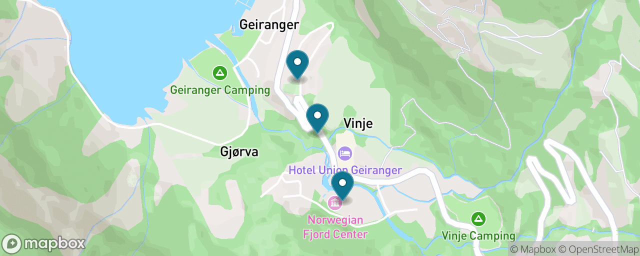Map of the stops on “A Free Day in Geiranger Village”