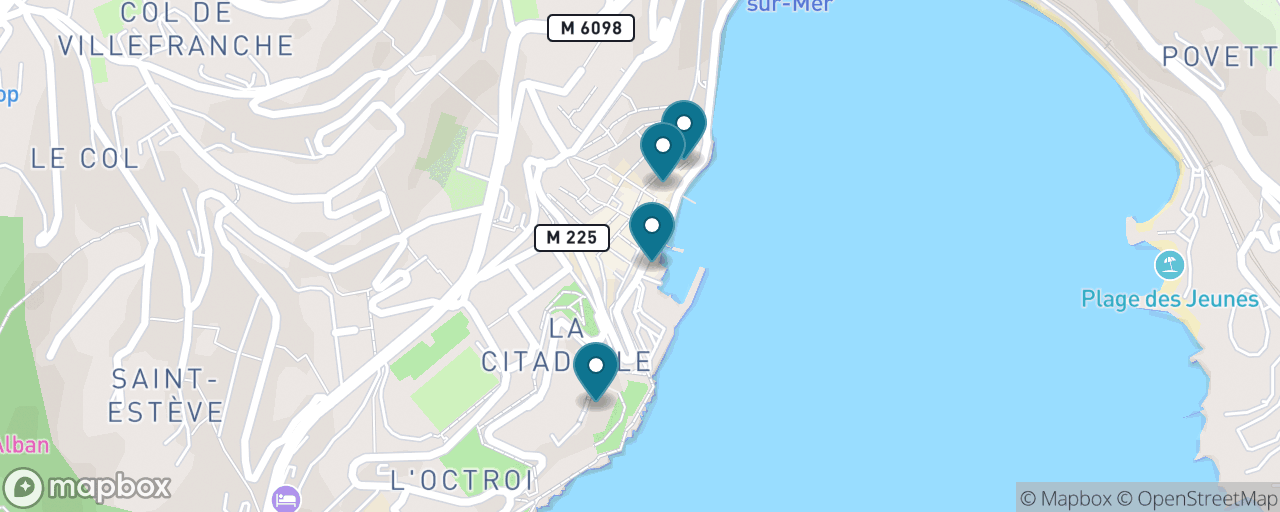 Map of the stops on “Villefranche-sur-Mer on Foot”