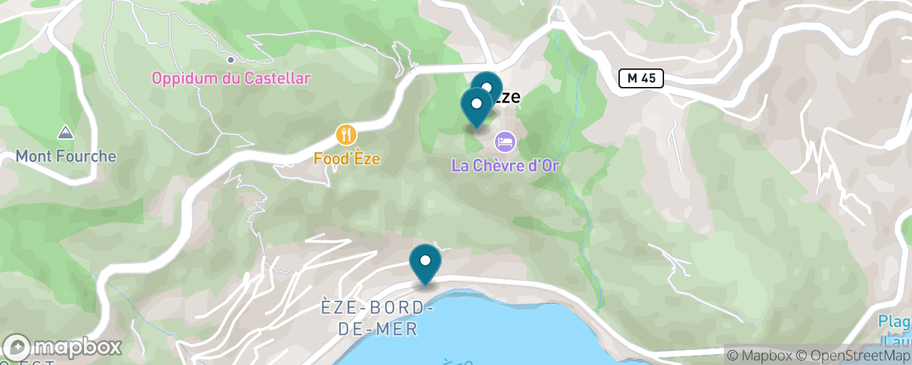 Map of the stops on “Èze: Medieval Village in the Clouds”