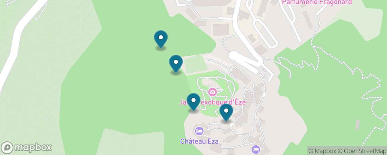Map of the stops on “Èze Hilltop Village by Bus”