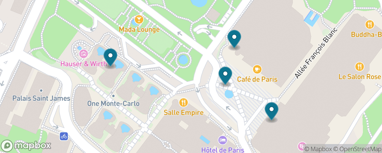 Map of the stops on “Casino Square & Belle Époque Monte-Carlo”
