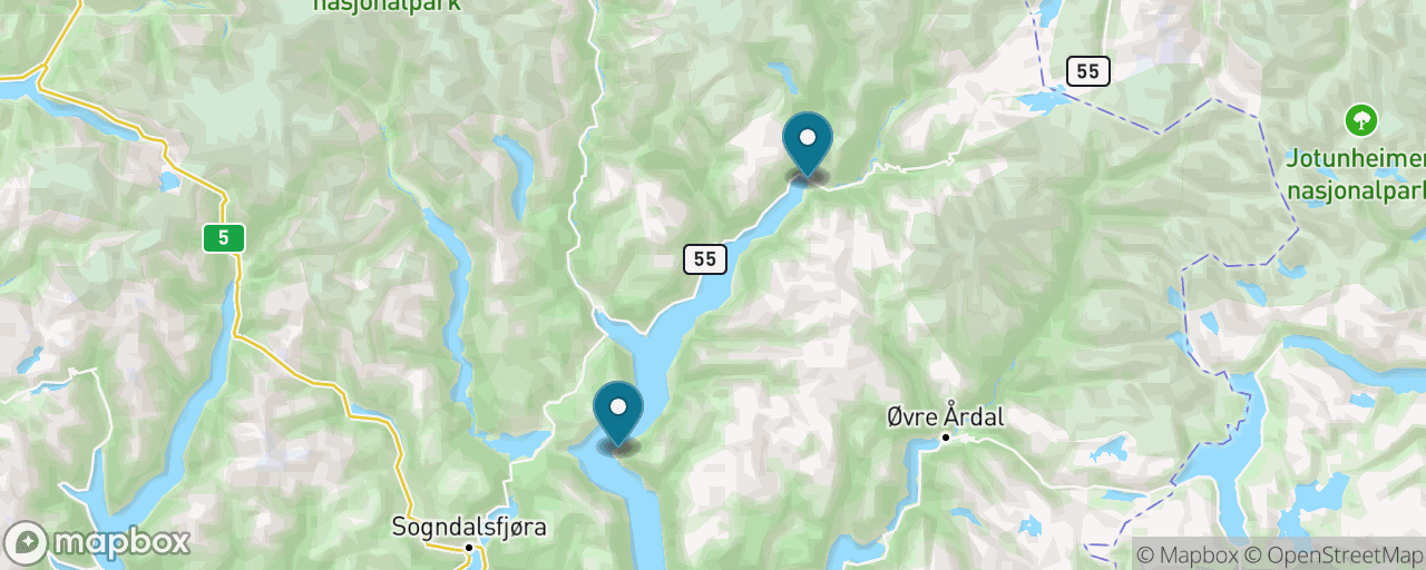 Map of the stops on “Urnes Stave Church, UNESCO Gem”