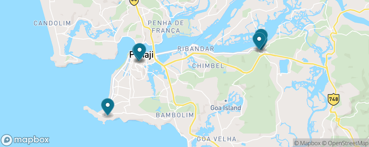 Map of the stops on “The Grand Goa Day”