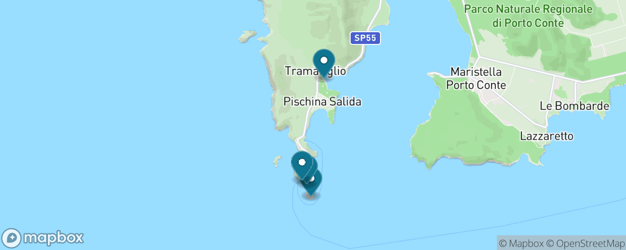 Map of the stops on “Capo Caccia and the 654 Steps to Neptune's Grotto”