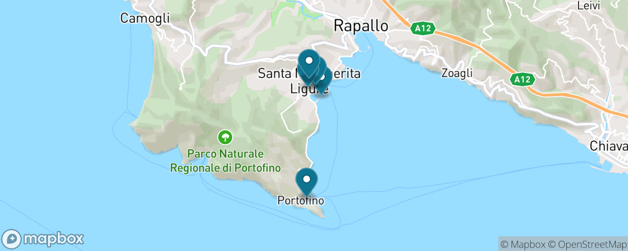 Map of the stops on “Two Rivieras by Ferry: Portofino & Santa Margherita”