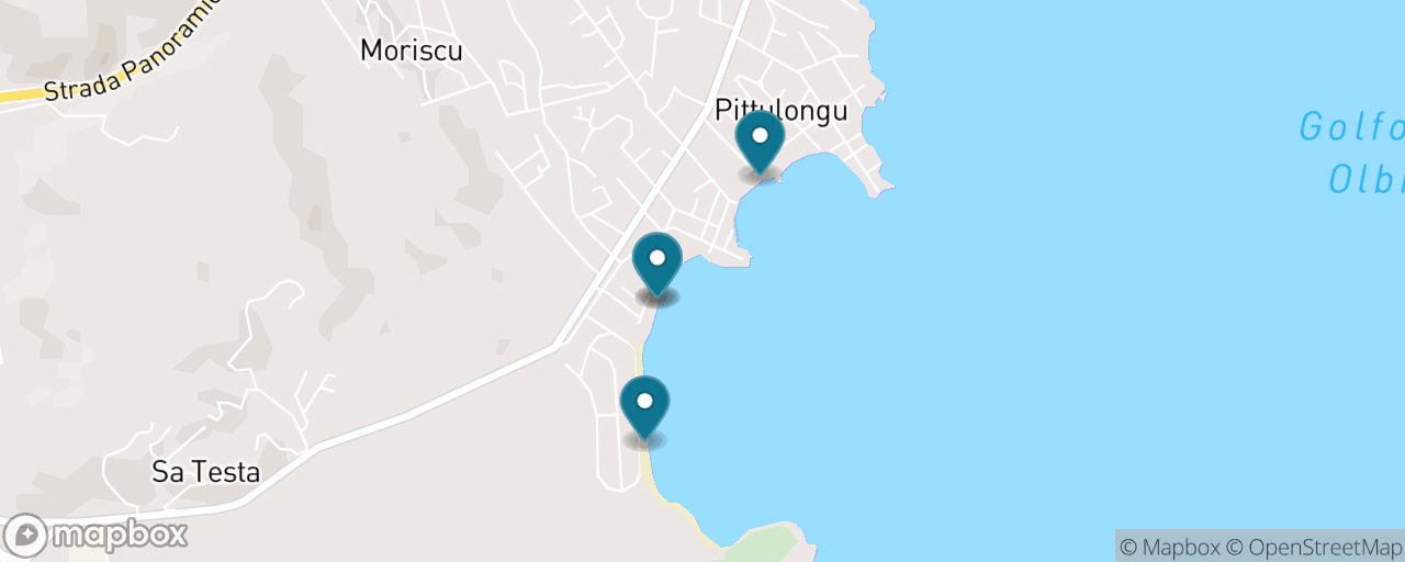 Map of the stops on “Pittulongu: Olbia's Family Beach”
