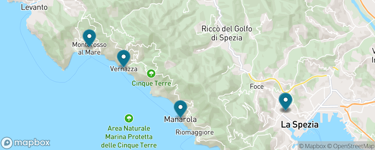 Map of the stops on “The Cinque Terre Classic — Three Villages, Done Properly”