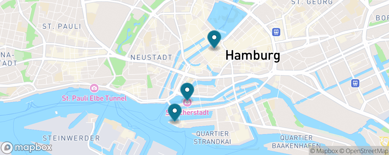 Map of the stops on “The Hamburg Classic”