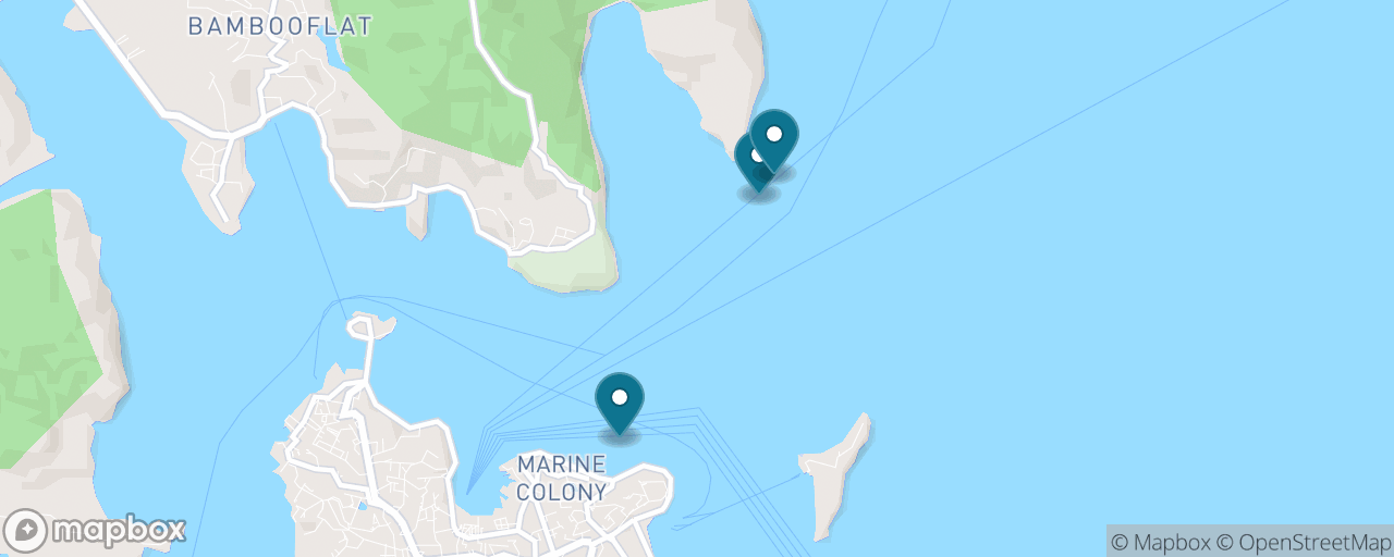 Map of the stops on “North Bay Coral Island”