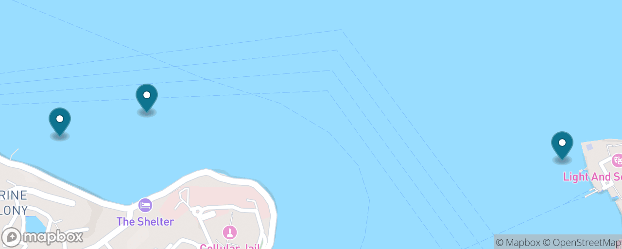 Map of the stops on “Ross Island Heritage Walk”