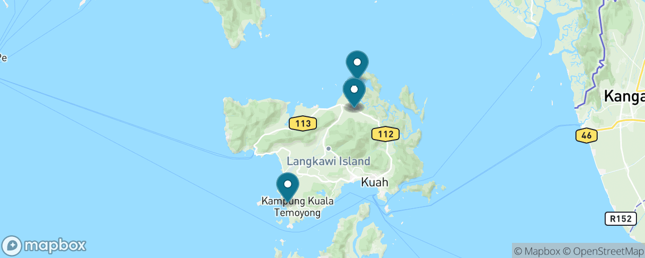 Map of the stops on “Langkawi's Best Beaches: Cenang to Tanjung Rhu”
